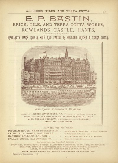Page from The Architects, Surveyors and Engineers Compendium 1892 by English School