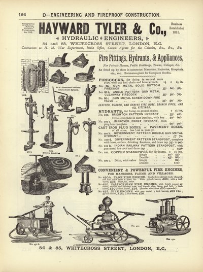 Page from The Architects, Surveyors and Engineers Compendium 1892 by English School