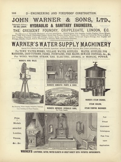 Page from The Architects, Surveyors and Engineers Compendium 1892 by English School