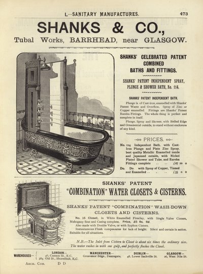 Page from The Architects, Surveyors and Engineers Compendium 1892 by English School