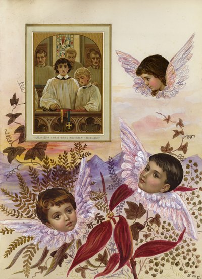 Page from late Victorian scrapbook by English School