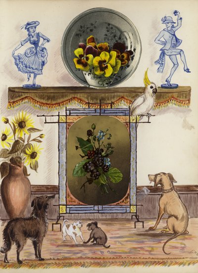 Page from late Victorian scrapbook by English School