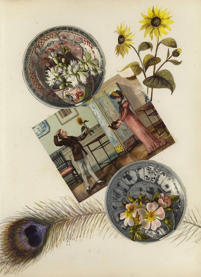 Page from late Victorian scrapbook by English School