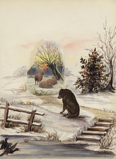 Page from late Victorian scrapbook by English School