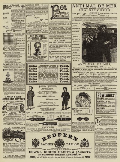 Page of Advertisements by English School