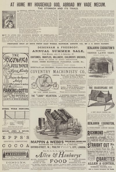 Page of Advertisements by English School