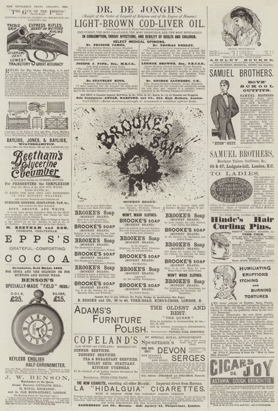 Page of Advertisements by English School