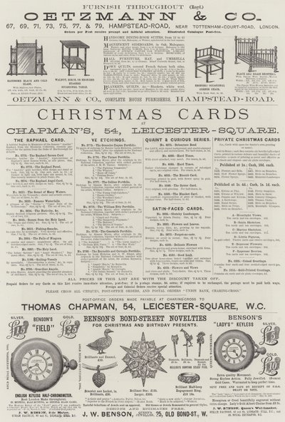 Page of Advertisements by English School