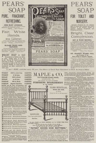Page of Advertisements by English School