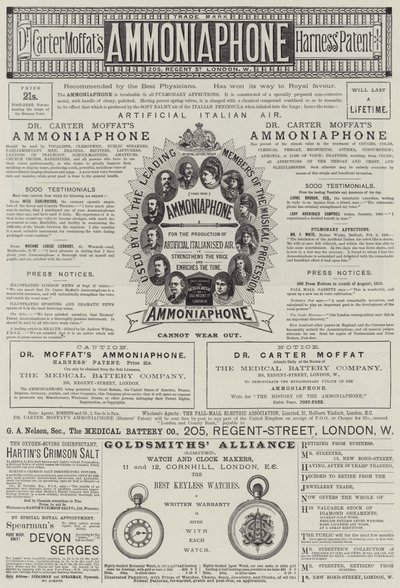 Page of Advertisements by English School