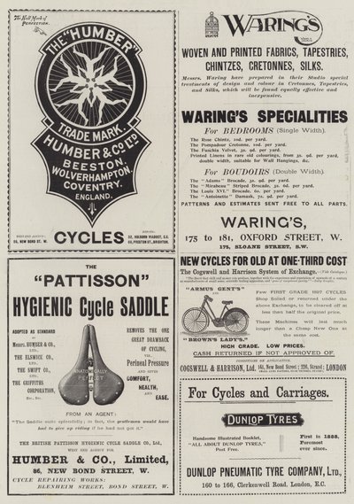 Page of Advertisements by English School