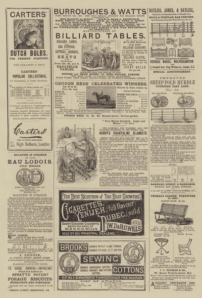 Page of Advertisements by English School