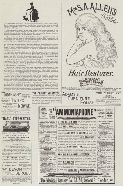 Page of Advertisements by English School