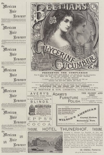 Page of Advertisements by English School