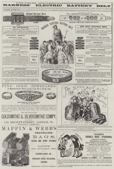 Page of Advertisements by English School