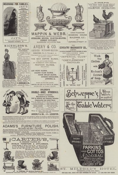 Page of Advertisements by English School
