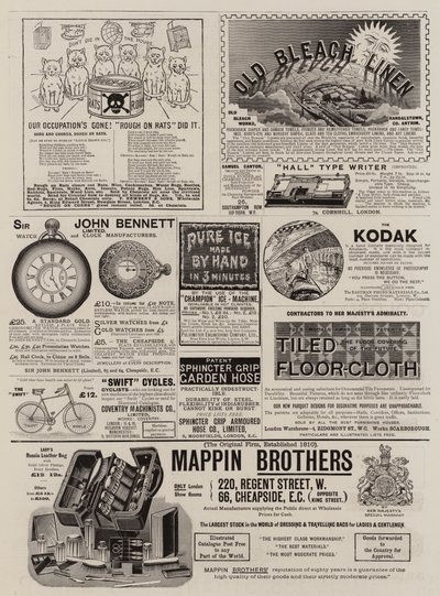 Page of Advertisements by English School