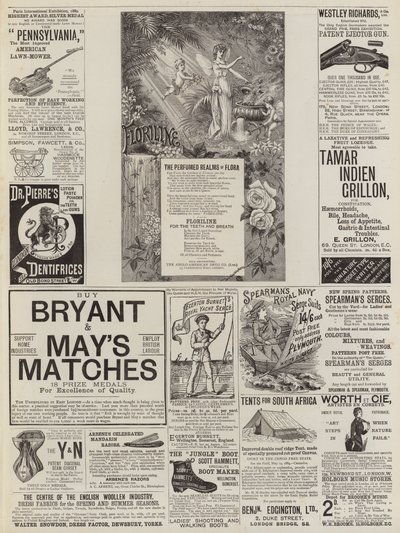 Page of Advertisements by English School