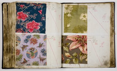 Pages from a sample book by English School