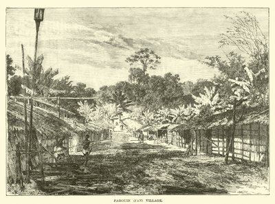 Pahouin (Fan) village by English School