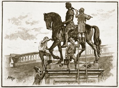 Painting King William Black, Dublin, 1822, illustration from Cassell