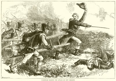 Pakenham Leading the Attack on New Orleans by English School