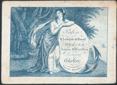 Palin, Wholesale and Retail Mercer, Trade Card by English School