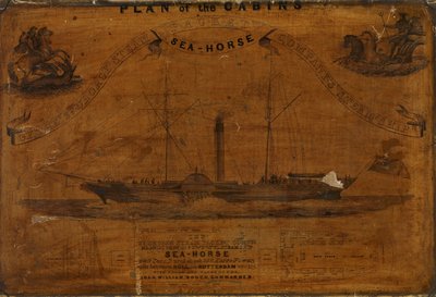 Pan of the cabins of the SS Sea-horse (engraving) by English School