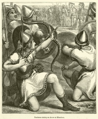 Pandarus aiming an Arrow at Menelaus by English School
