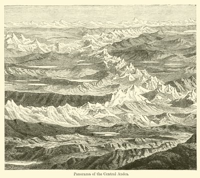 Panorama of the Central Andes by English School