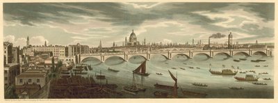 Panoramic View Over London Including London Bridge and St Paul