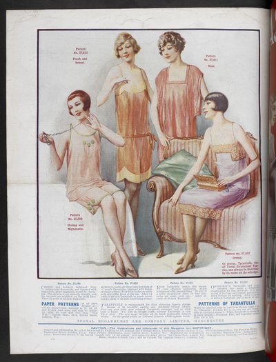Paper Patterns for Chemise, Knickers, Cami-Knickers and Tarentulle, Fashions for All, October by English School