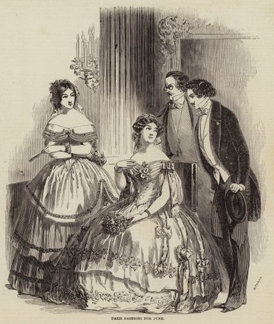 Paris Fashions for June by English School