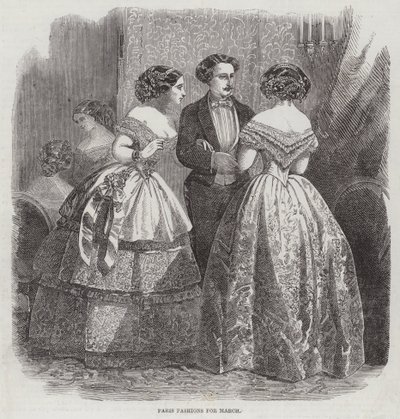 Paris Fashions for March by English School