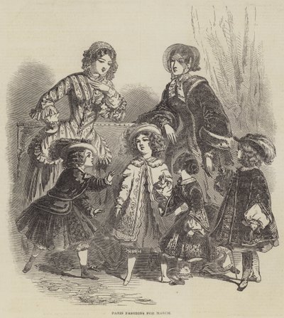 Paris Fashions for March by English School