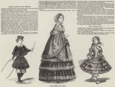 Paris Fashions for Winter by English School