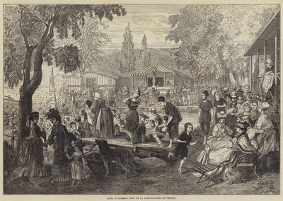 Paris in Summer, Bain de la Grenouillere, at Croissy by English School
