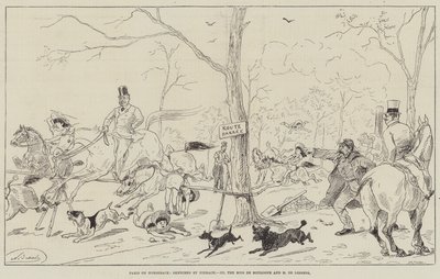 Paris on Horseback, the Bois de Boulogne and M de Lesseps by English School