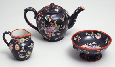 Part of a Chinese-Style Tea Service, by Davenport of Staffordshire by English School