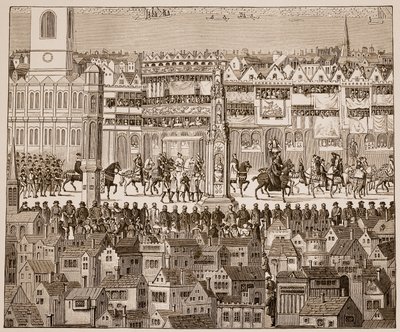 Part of the Coronation Procession of Edward VI, 1547, after a 16th century watercolour by English School