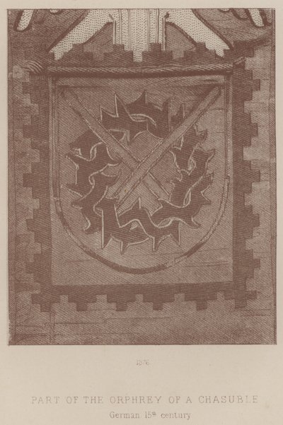 Part of the Orphrey of a Chasuble, German by English School