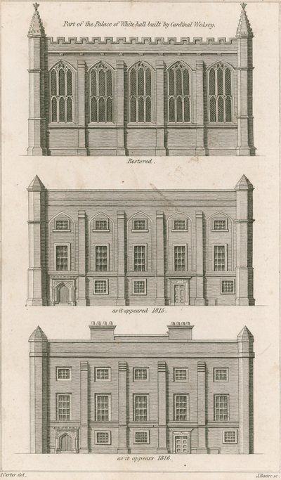 Part of the Palace of Whitehall built by Cardinal Wolsey by English School