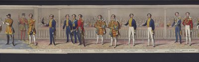 Part of the panorama of the marriage of Queen Victoria, c.1840 by English School