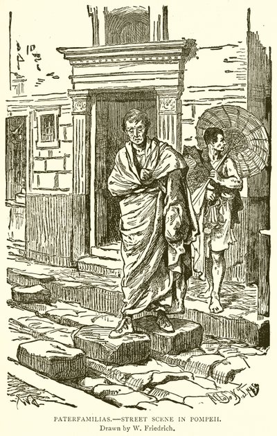 Paterfamilias (Street Scene in Pompeii) by English School