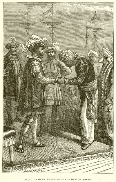 Paulo da Gama receiving the Sheikh on Board by English School