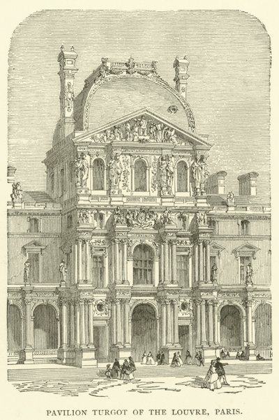 Pavilion Turgot of the Louvre, Paris by English School