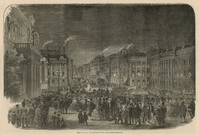 Peace Illuminations in Waterloo Place by English School
