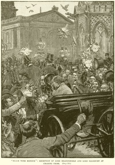 Peace with Honour: Reception of Lord Beaconsfield and Lord Salisbury at Charing Cross by English School