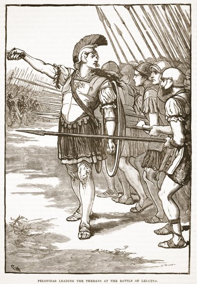 Pelopidas Leading the Thebans at the Battle of Leuctra by English School