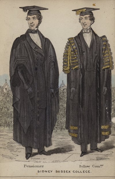 Pensioner, Fellow Commoner, Sidney Sussex College by English School